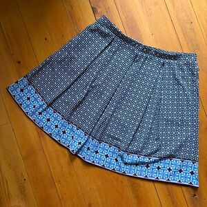 Max Studio Blue Geometric Skater Skirt